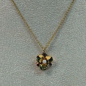 NWOT Kate Spade Two Tone Pick A Posey Pearl Gold & Rose Gold Necklace